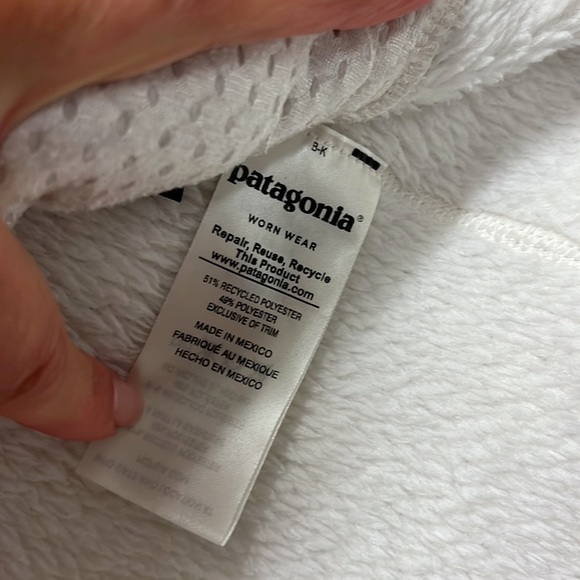 Patagonia Polartec Pullover Jacket Sweater XXS In Ivory - Picture 6 of 7